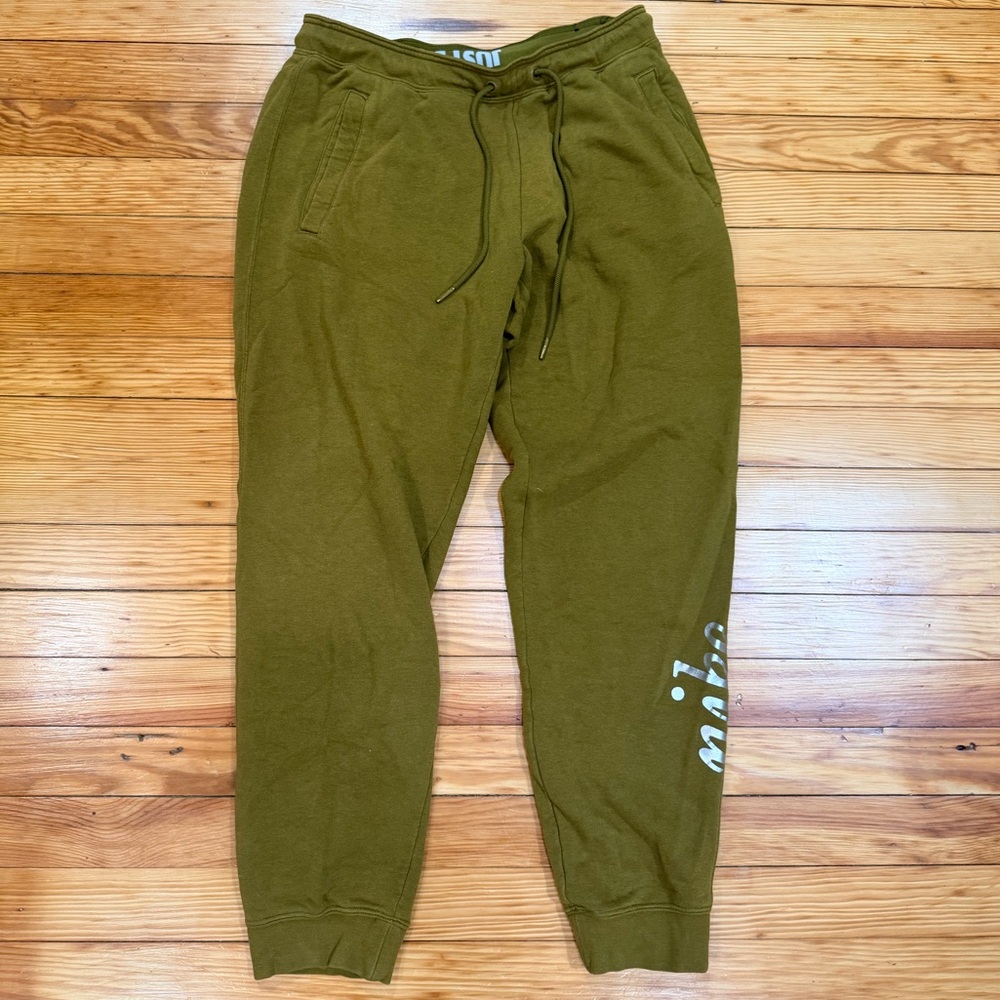 Nike Olive Green Joggers with Just Do It Waistband